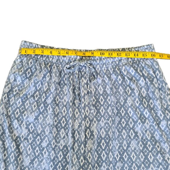 NWT TAHARI 2 Piece Matching Pajama Sleepwear Set XL Blue and White Top and Pants - Picture 13 of 16